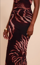 Midnight Flame Halter Gown.