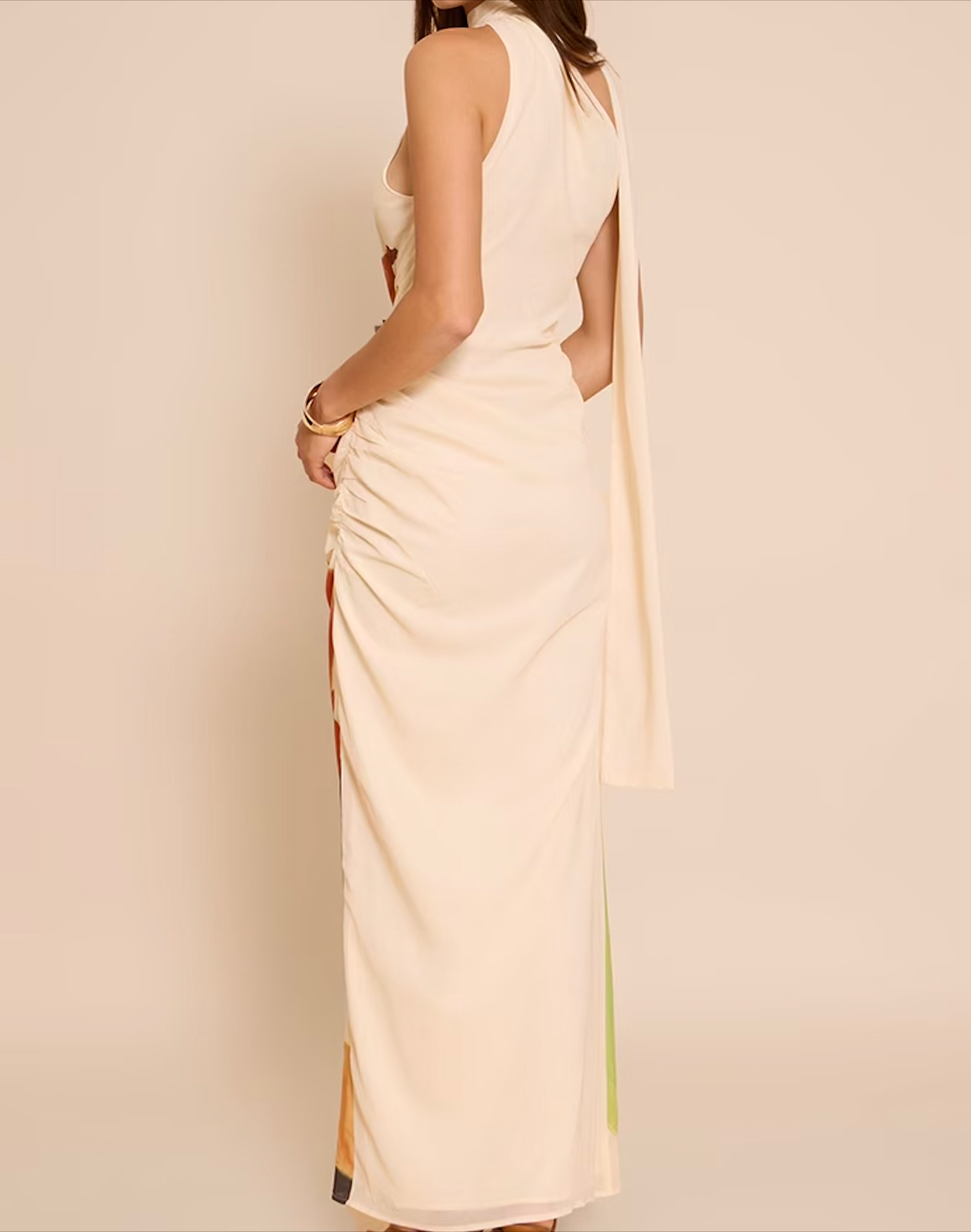 Floral Print Halter Maxi Dress.