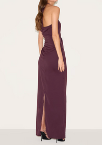 Elegant Wine Maxi Dress.
