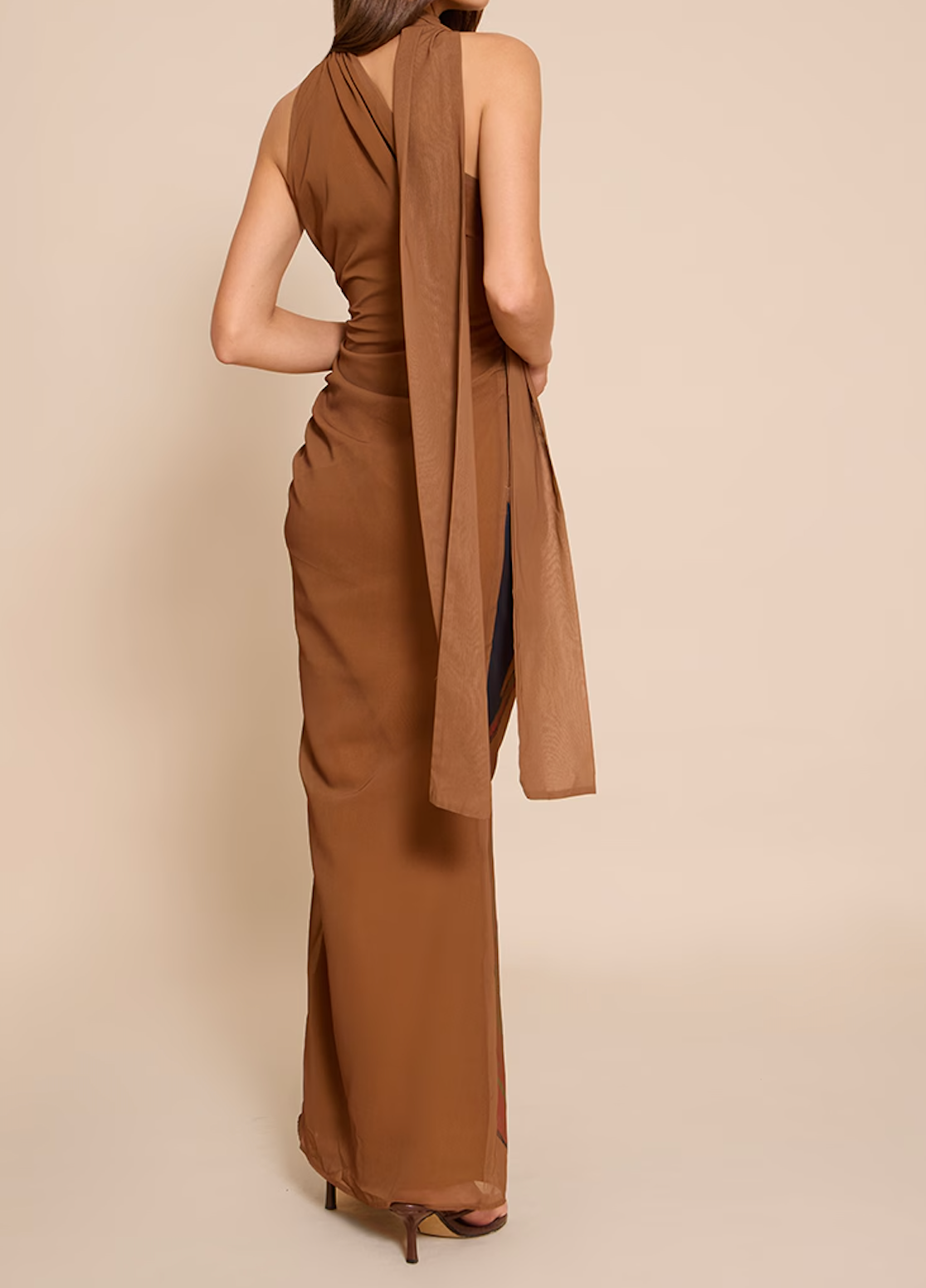 Printed Halter Maxi Dress.