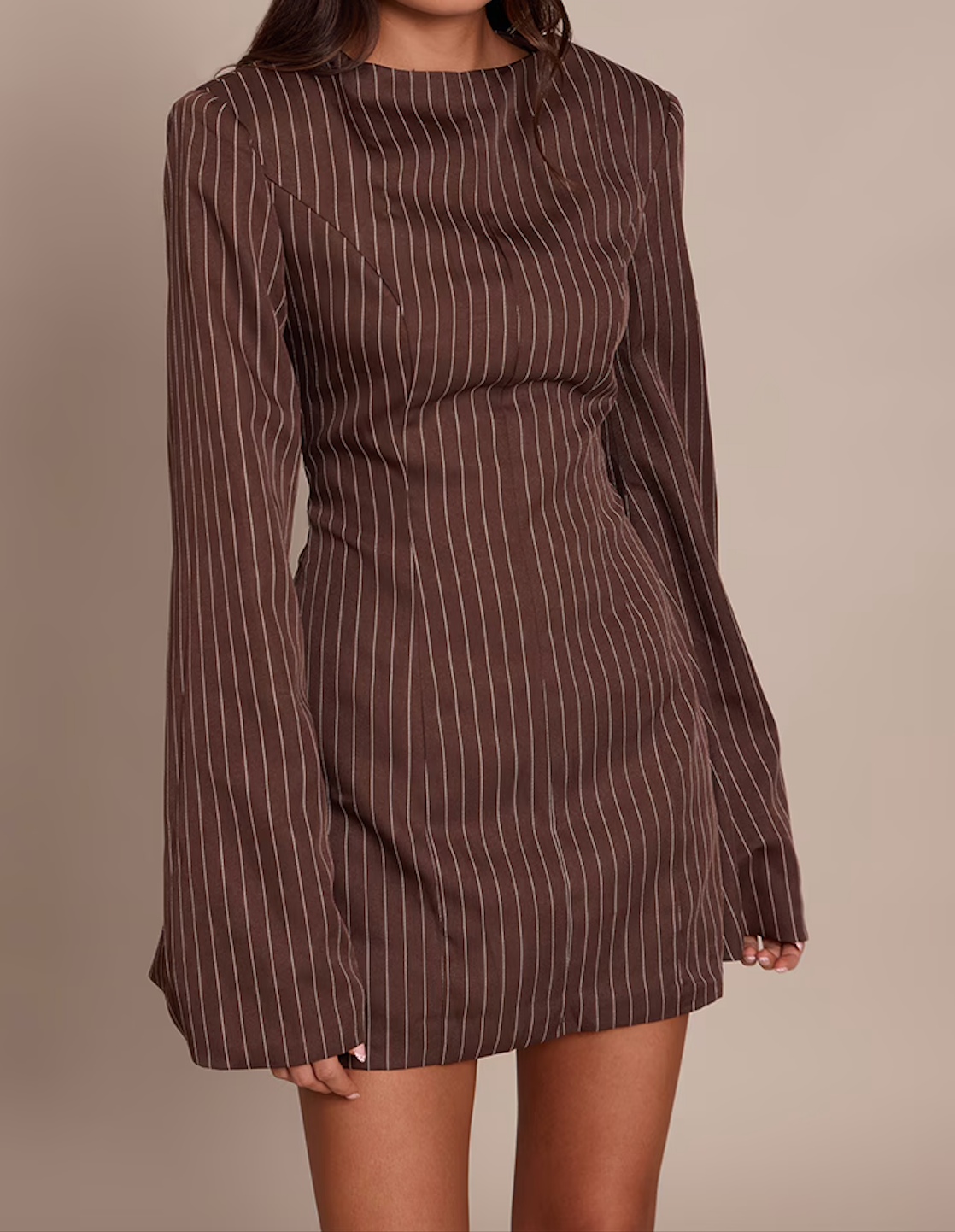 Elegant Structured Mini Dress.