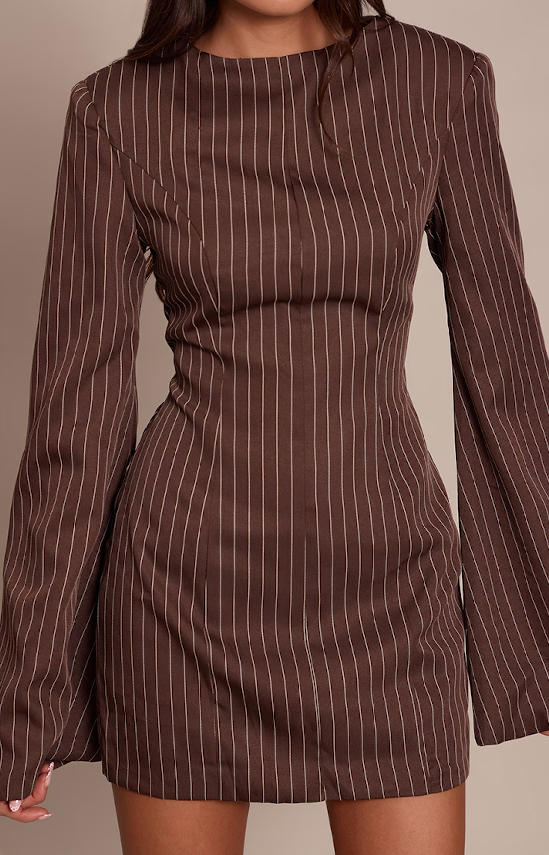 Elegant Structured Mini Dress.
