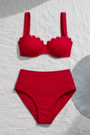 Wave Red Bikini Set.