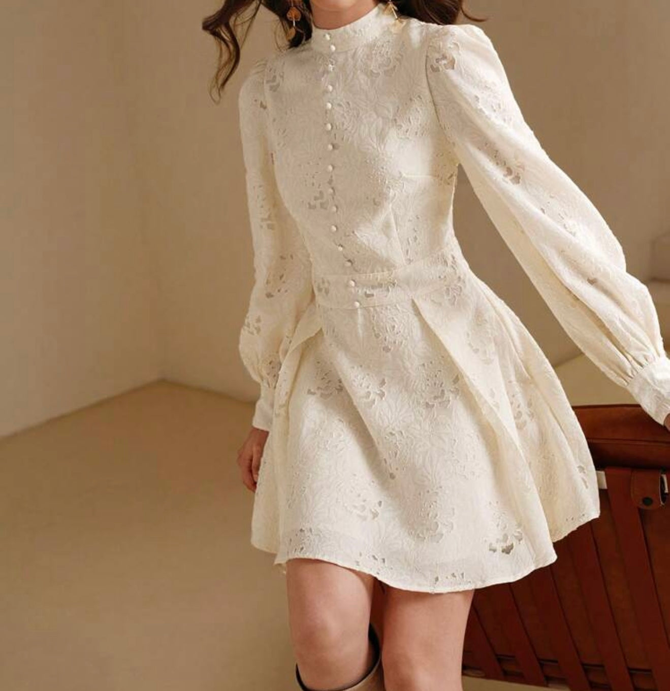 Ivory Lace Dress.