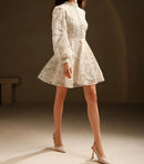 Ivory Lace Mini Dress.