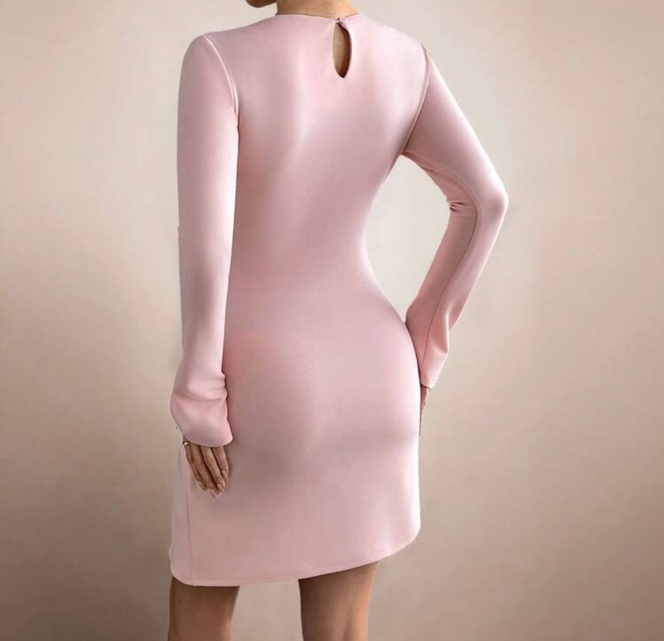 Blush Pink Bodycon Dress.