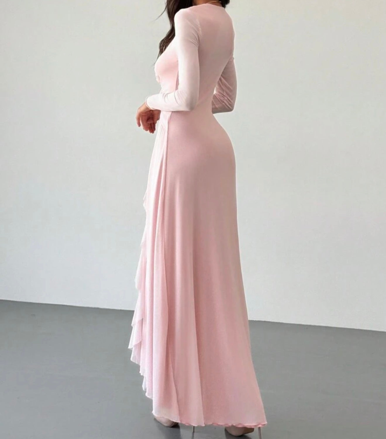 Pink Long Dress.
