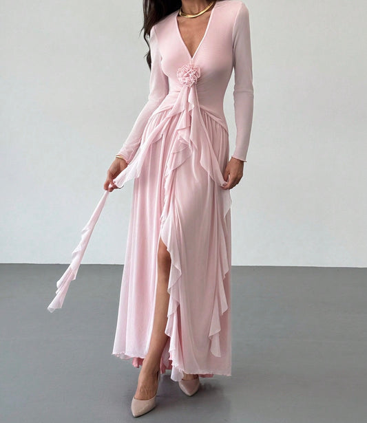 Pink Long Dress.