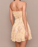 Floral Strapless Dress.