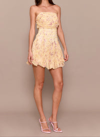 Floral Strapless Dress.