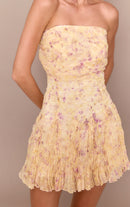 Floral Strapless Dress.