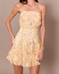 Floral Strapless Dress.