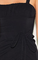Black Ruffled Maxi Dress.