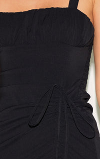 Black Ruffled Maxi Dress.