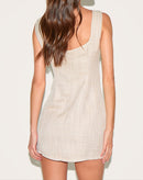 Beige Mini Dress.