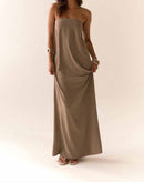 Vestido Maxi Strapless.