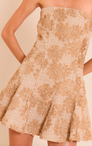 Mini Strapless Floral Dress.