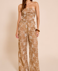 Strapless Floral Top.