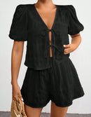 Black Two-Piece Set.