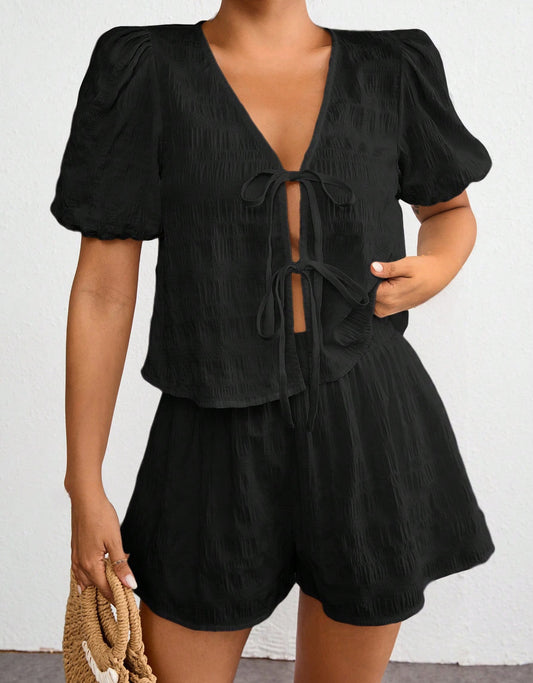 Black Two-Piece Set.