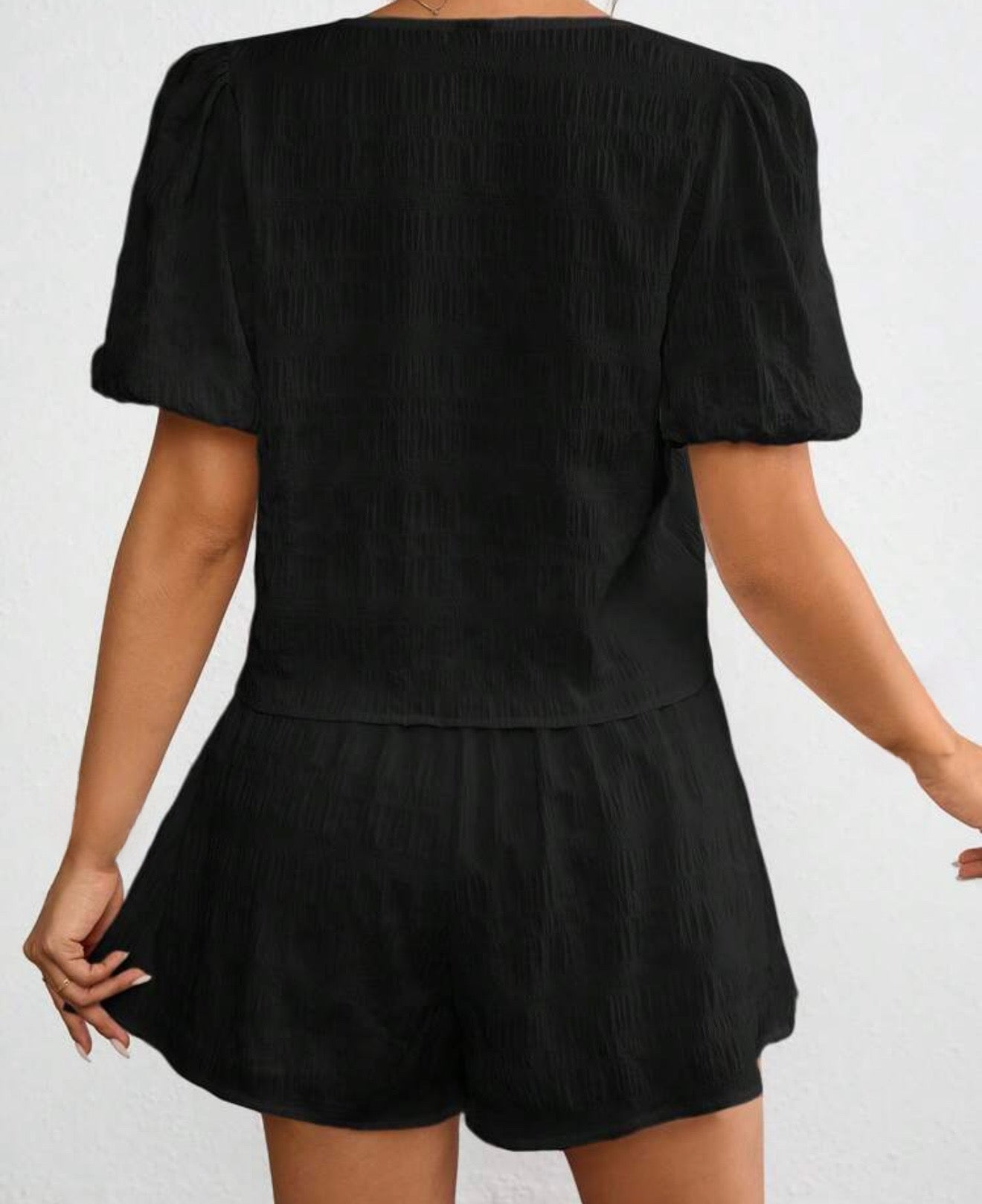 Black Two-Piece Set.