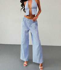 Striped Two-Piece Set.