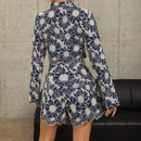 Floral Blue Lace Set.