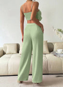 Green two-piece Set.