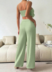 Green two-piece Set.