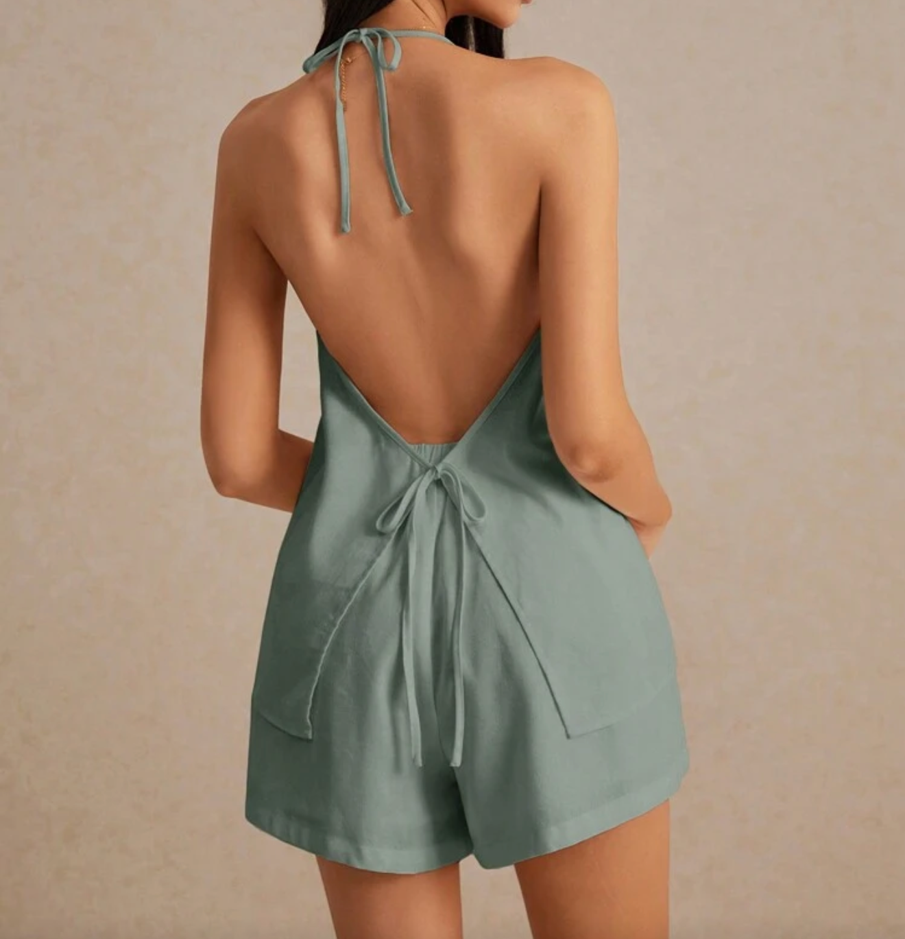 Elegant Summer Halter Co-Ord Set.