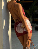 Red Floral Night Set.