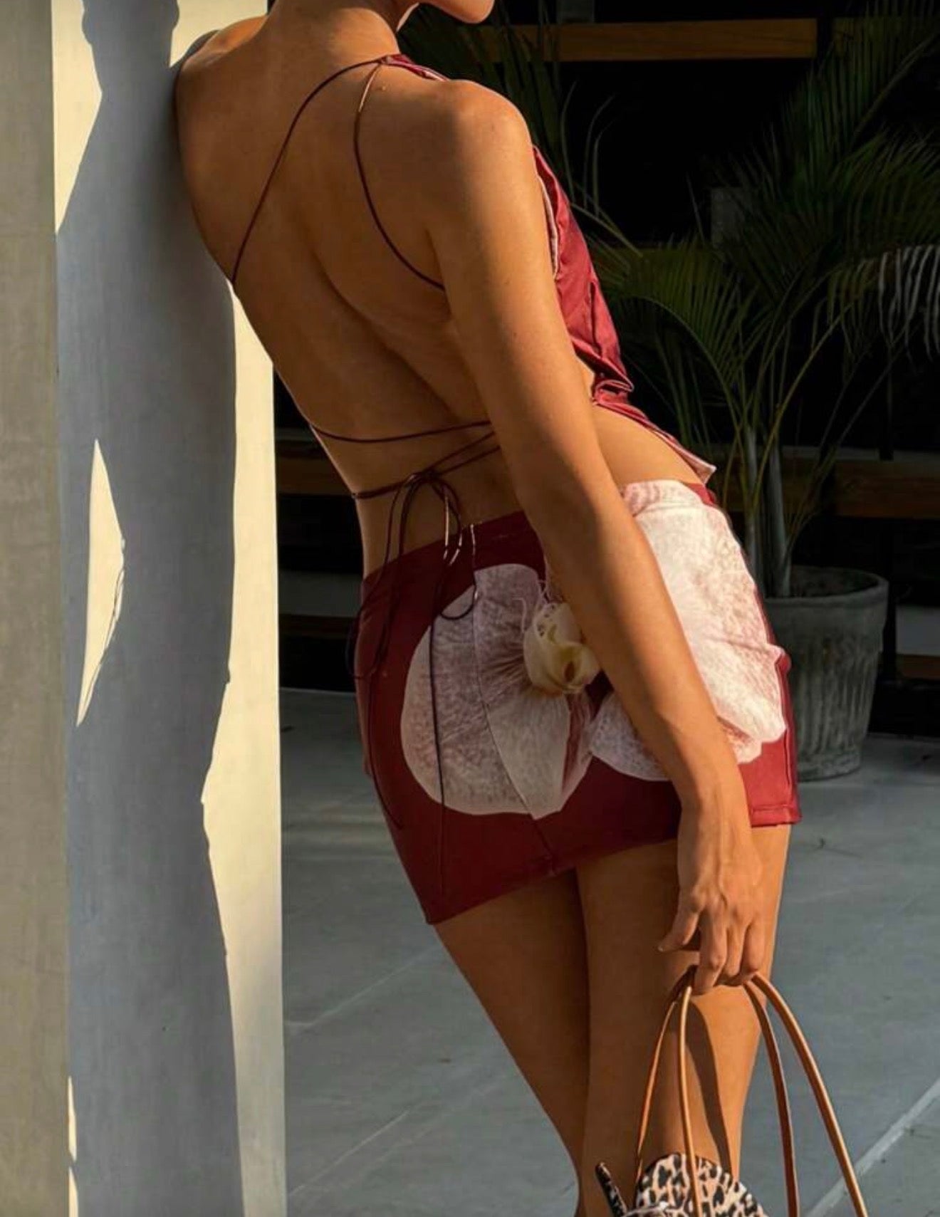 Red Floral Night Set.