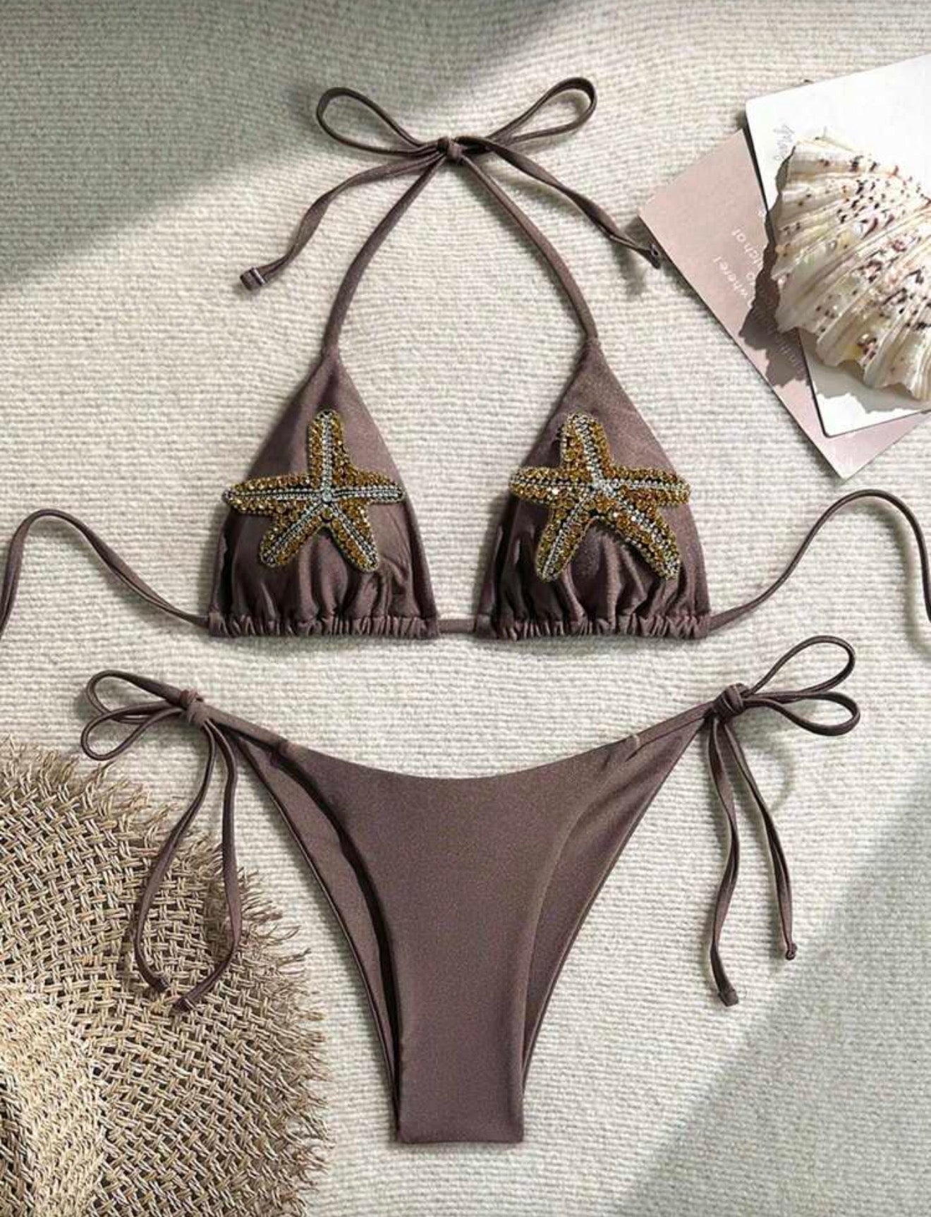 Golden Sea Star Bikini Set.