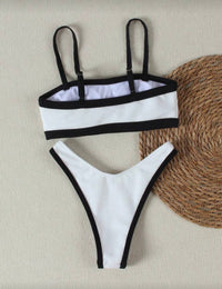 Black & White Sporty Bikini Set.