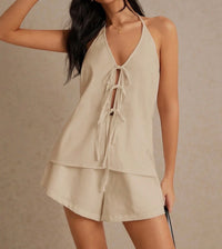 Elegant Summer Halter Co-Ord Set.
