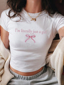 Coquette Style Graphic Crop.