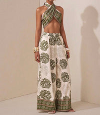 Tropical Breeze Printed Two-Piece Set.