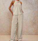 Olive Breeze Striped Set.
