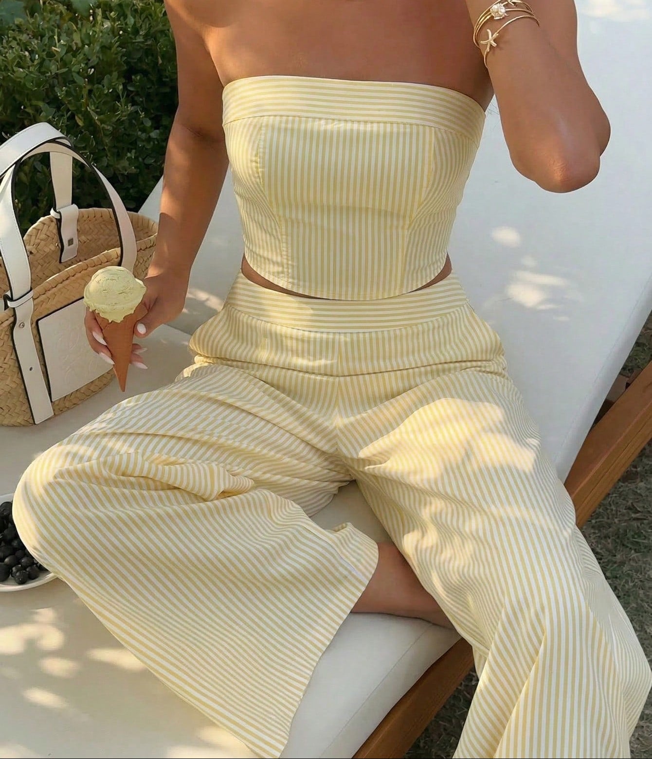 Lemon Stripe Summer Set.